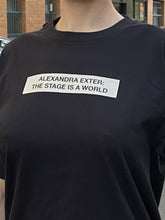 Load image into Gallery viewer, Sale ! Alexandra Exter Black cotton Tshirt featuring “Abstract Composition” on back