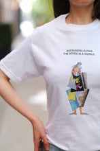 Load image into Gallery viewer, Sale! Alexandra Exter white Tshirt featuring “Abstract Cubist”