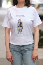 Load image into Gallery viewer, Sale! Alexandra Exter white Tshirt featuring “Abstract Cubist”