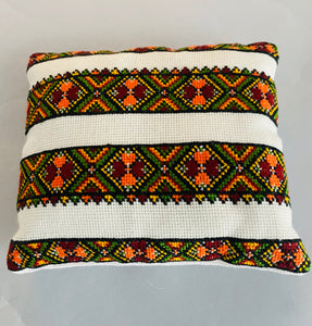 Embroidered  Vintage Pillow  6" x 7"