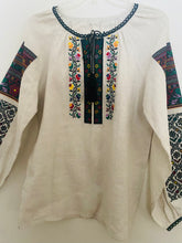 Load image into Gallery viewer, New! Women’s Embroidered blouse in natural linen  #399
