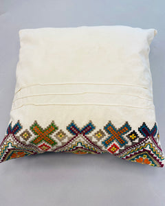 Embroidered  Vintage Pillow   14" x 14"