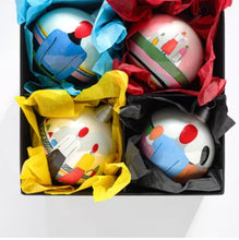 Load image into Gallery viewer, Kazimir Malevich set of 4 hand painted ornaments, made in Ukraine by Grono Shop
