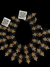 Load image into Gallery viewer, Bakhmut 1 1/2" wide Gerdan collar of white with black,black with white or black with bronze seed beads
