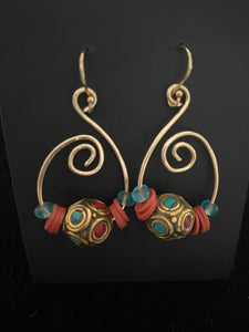 New! Tania Snihur gold sculptural wire earrings
