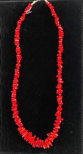 Nina Lapchyk  27" red coral branch necklace  #29