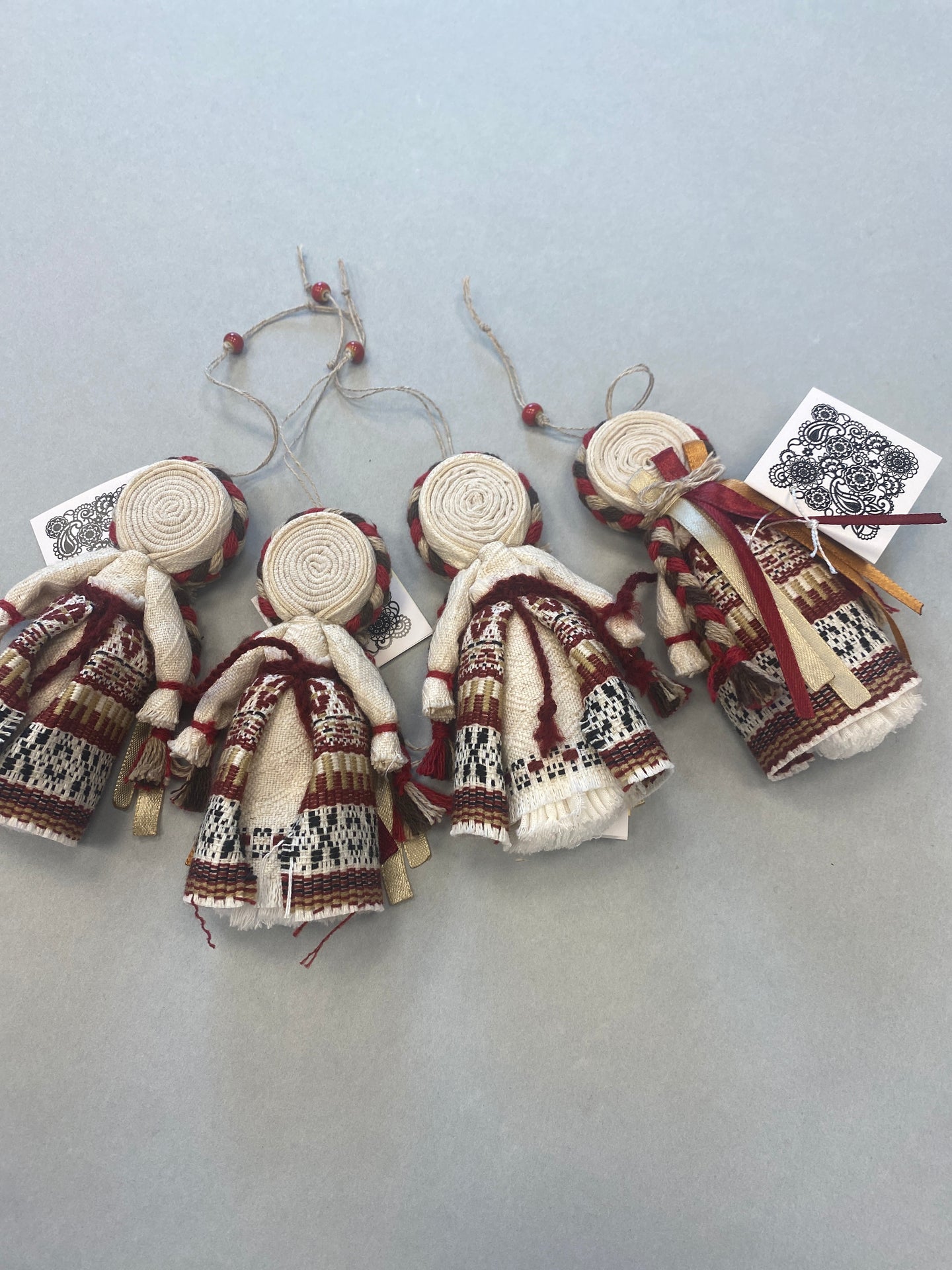 4”Spiral face Motanka Doll as hanging ornament from Bakhmut Creative Workshop