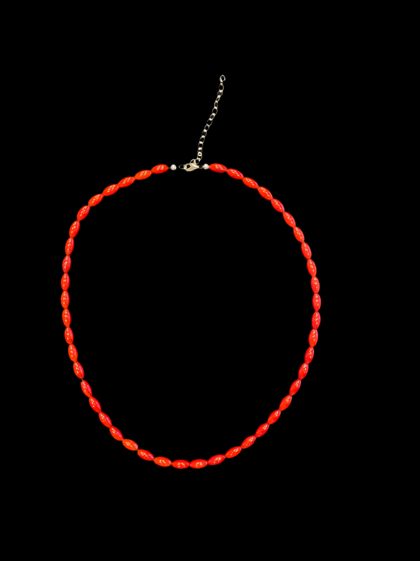 Nina Lapchyk 18”oval bead coral necklace  #7