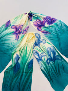Nina Lapchyk Silk Iris oblong scarve    style #180