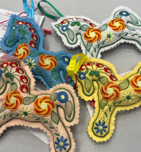 Load image into Gallery viewer, “ Kozhna Zmozhe" machine embroidered Horse ornaments Made in Ukraine
