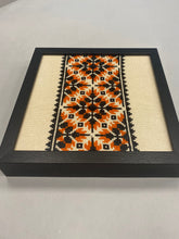 Load image into Gallery viewer, Embroidered  Servetka  in Wooden Frame 10” x 10"
