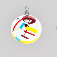 Load image into Gallery viewer, Kazimir Malevich “Suprematism” individual hand painted glass Christmas ornaments, made in Ukraine by Grono Shop
