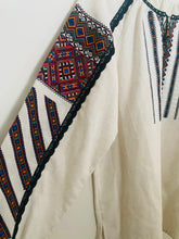 Load image into Gallery viewer, New! Womens Embroidered blouse in natural linen with multicolor embroidery    #345
