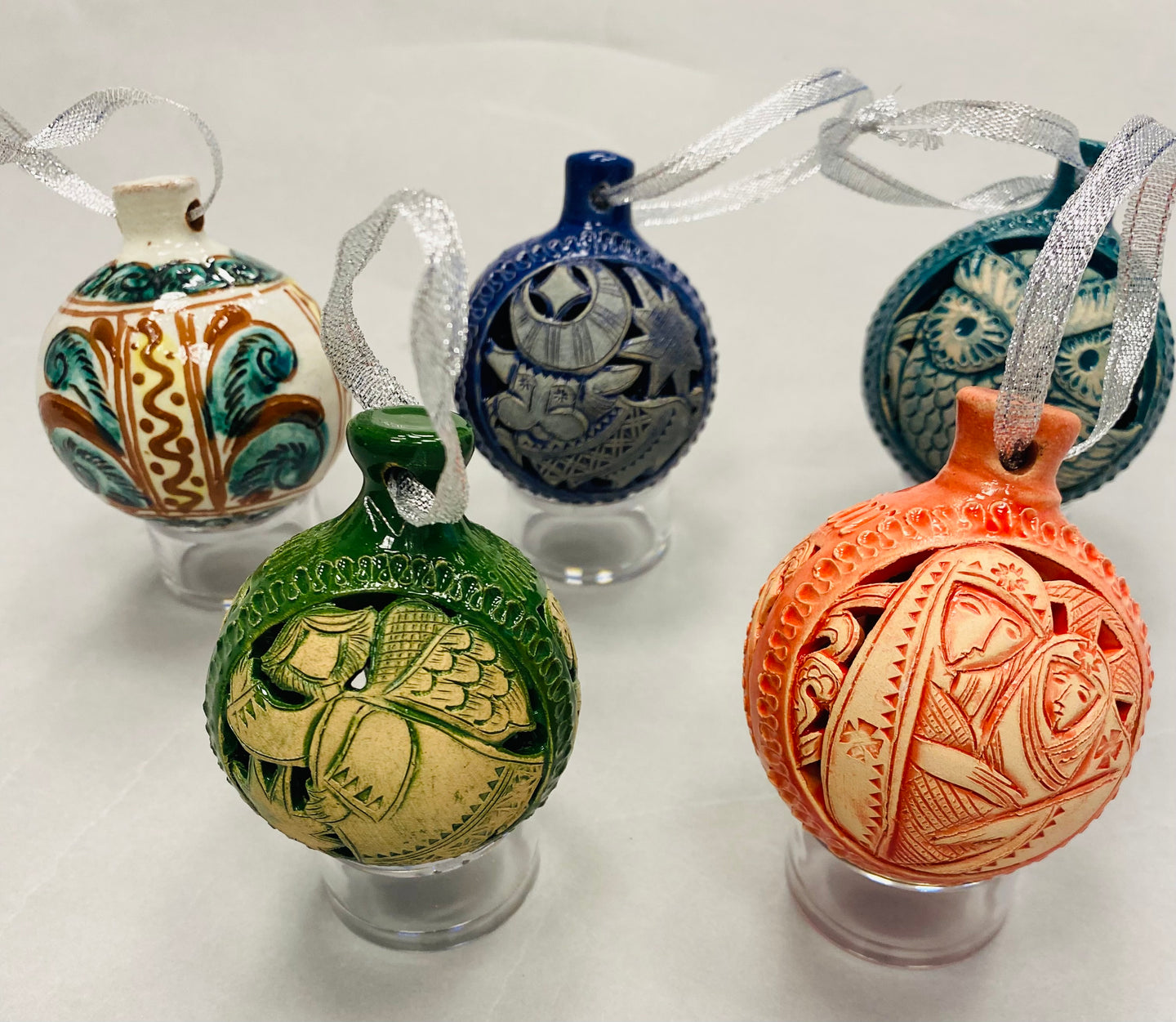 Hutsul ceramic Ornaments, handmade in Kosiv,Ukraine priced individually