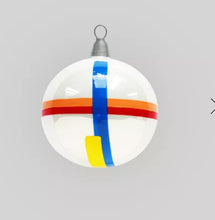 Load image into Gallery viewer, Kazimir Malevich “Suprematism” individual hand painted glass Christmas ornaments, made in Ukraine by Grono Shop
