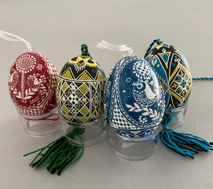 Pysanky as hanging ornaments