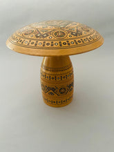 Load image into Gallery viewer, Beautifully encrusted wooden Cassetka,  mushroom shaped  11" H x 12"W Made in Ukraine  style # 44
