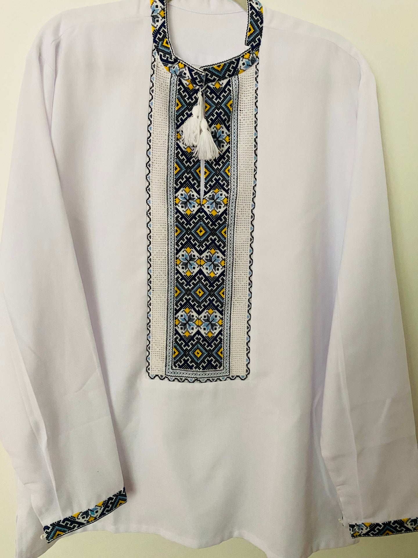 Men's Embroidered long shirt/tunic of poly Cotton  # 999
