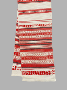 Embroidered Vintage Rushnyk (Runner )with red embroidery  64 1/2" x 12”
