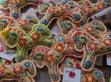 Load image into Gallery viewer, “ Kozhna Zmozhe" machine embroidered Horse ornaments Made in Ukraine
