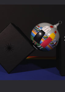 Kazimir Malevich individual hand painted glass Christmas ornaments, made in Ukraine  by Grono Shop