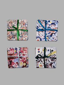 Village to Modern - Maria Siniakova  paper coasters    Set of 8