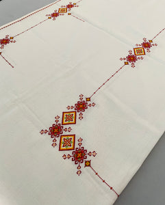 Embroidered Vintage Tablecloth  56" x 69"