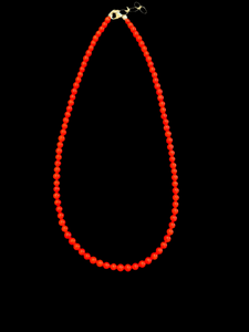 Nina Lapchyk 19" delicate smooth round coral beads #10