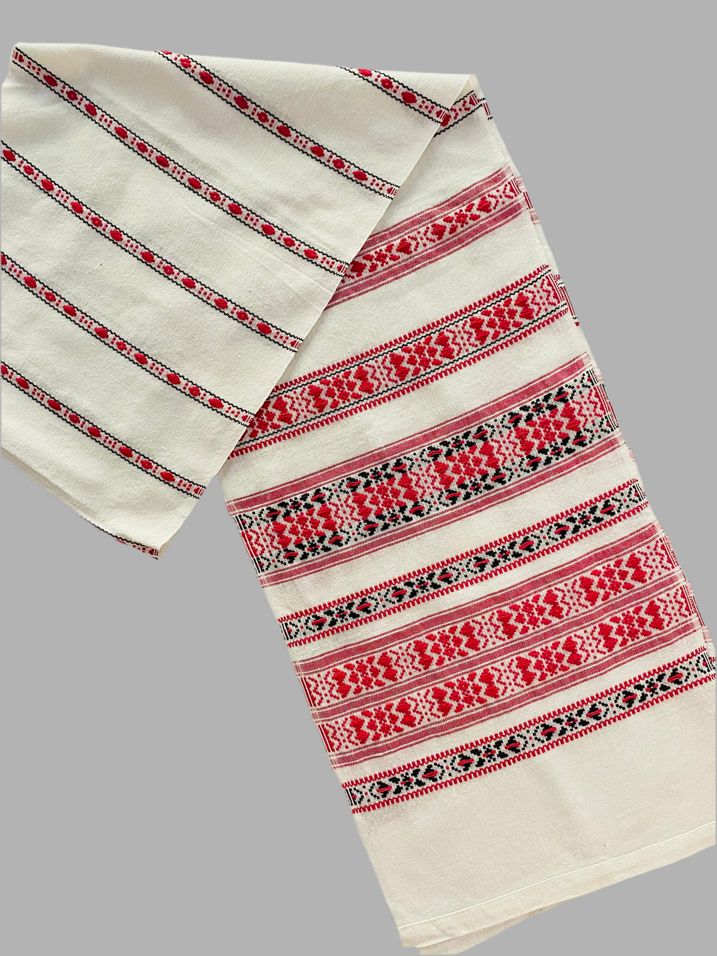 Embroidered Vintage Oversized Rushnyk (Runner )with Red,Black embroidery 92