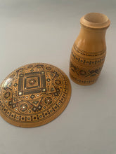 Load image into Gallery viewer, Beautifully encrusted wooden Cassetka,  mushroom shaped  11" H x 12"W Made in Ukraine  style # 44
