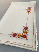Load image into Gallery viewer, Embroidered Vintage Tablecloth  56&quot; x 69&quot;
