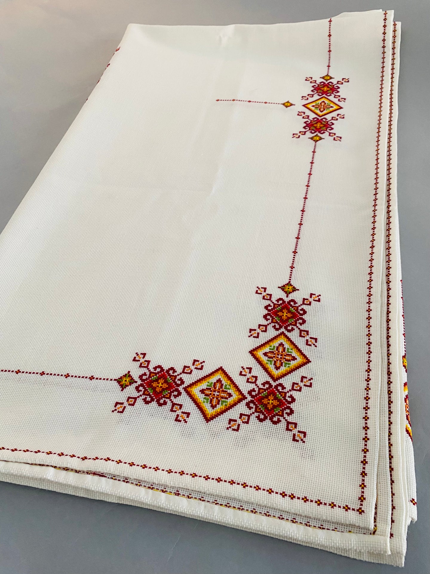 Embroidered Vintage Tablecloth  56