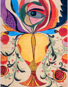 Village to Modern card  Hanna Sobachko-Shostak  Flower-Radish  1912