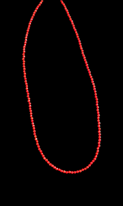 Nina Lapchyk 16 1/2" delicate faceted round coral beads #9