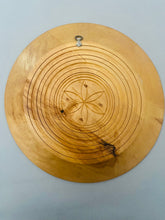 Load image into Gallery viewer, Wooden Plate Carved with colored bead insets  12" in diameter  Made in Ukraine style #39
