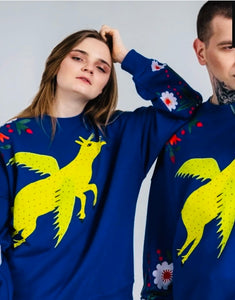 Sale! Ukrainian Beasts Maria Prymachenko Space Horse Sweatshirt Unisex