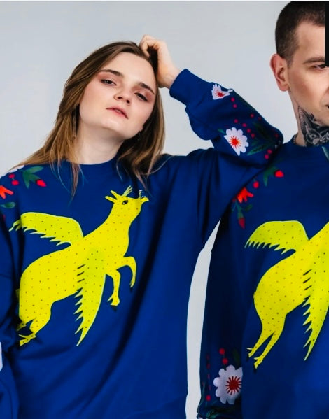 Sale! Ukrainian Beasts Maria Prymachenko Space Horse Sweatshirt Unisex