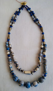 New ! Tania Snihur  Vintage 1960's porcelain bead  necklace  # 3