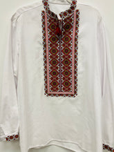 Load image into Gallery viewer, Men&#39;s Embroidered Shirt ,White with multi  # 955
