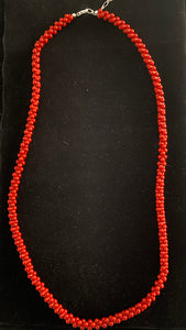 Nina Lapchyk 29” bubble bead coral necklace  #97