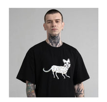 Load image into Gallery viewer, Sale! Ukrainian Beasts Maria Prymachenko Clever Cat Graphic T shirt Unisex
