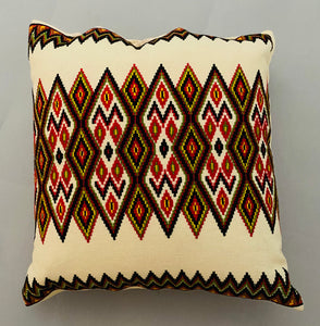 Embroidered  Vintage Pillow  13" x 13"