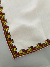 Load image into Gallery viewer, Embroidered  Vintage Servetka with multicolor embroidery  26 1/2&quot; x 27 1/2&quot;
