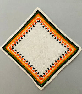 Embroidered  Servetka with nyzynka embroidery 4.5"x4.25"