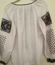 Load image into Gallery viewer, Blouse Embroidered Womens red ,black ,blue,grey on white  # 290
