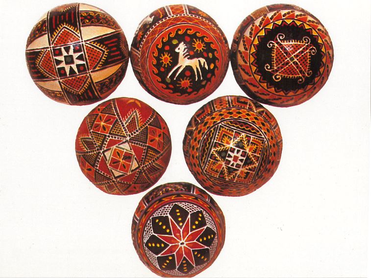 Easter 6  Pysanky Card set  square card