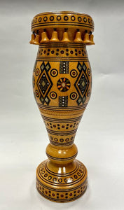 Carved Vase inlaid with mother of pearl,beads #11