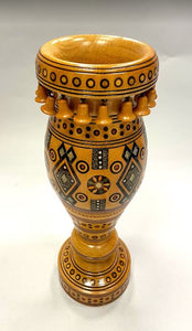 Carved Vase inlaid with mother of pearl,beads #11