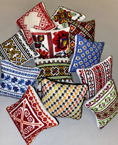Embroidered Pin Cushions  3”x 3” square $15.00