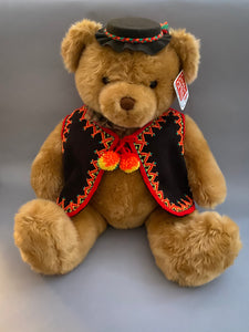 Bear brown  Ex Large approx 25" tall in Hutsul vest and cap